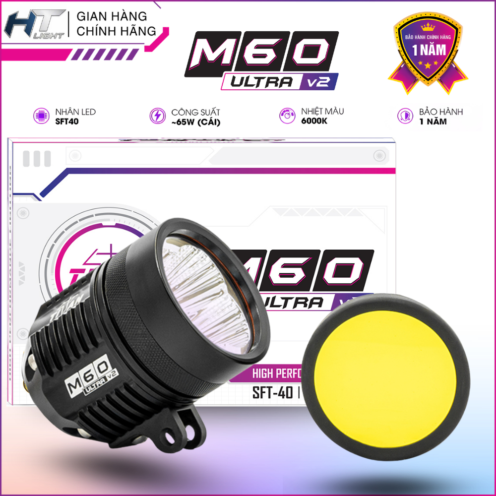 Đèn Trợ Sáng TITAN M60 Ultra V2 - Công Suất 65W - Led SFT-40 - Chống Nước IP68 - Bảo Hành 1 Năm