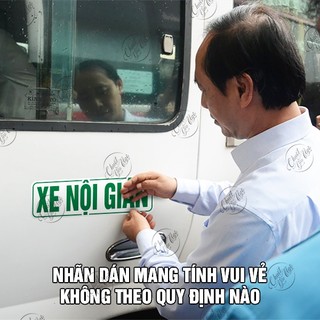 Decal xe nội ngoại trang trí ô tô hình dán vui decor xe tải chở hàng du lịch vận chuyển nội bộ nội gián nội trợ lội bộ