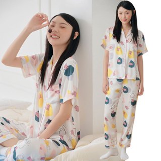 VIBES Pijama dài Piglet Long Py Set chất liệu Lụa latin cao cấp, nhiều họa tiết