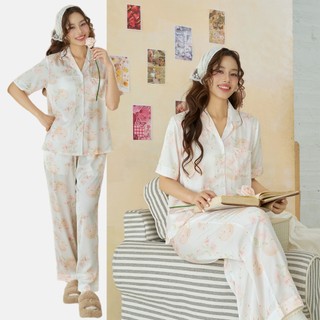 VIBES Pijama dài Piglet Long Py Set chất liệu Lụa latin cao cấp, nhiều họa tiết