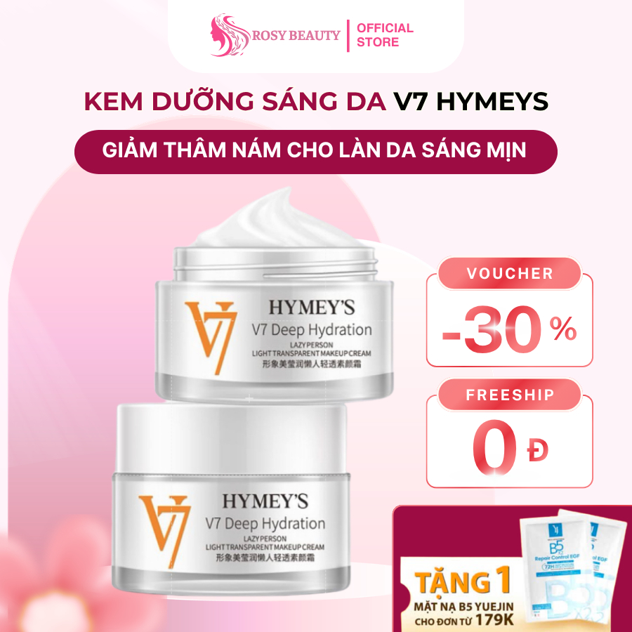 Kem Dưỡng Sáng Da, Nâng Tông V7 Hymeys Giảm Thâm Nám 50g Deep Hydration Cho Làn Da Sáng Mịn Rạng Rỡ