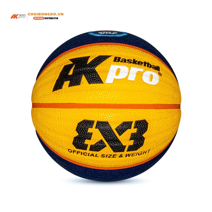 Bóng Rổ AKpro 3x3 Chính Hãng – Bóng Thi Đấu Giải Quốc Gia U16 & U18 – Da PU Cao Cấp Indoor & Outdoor