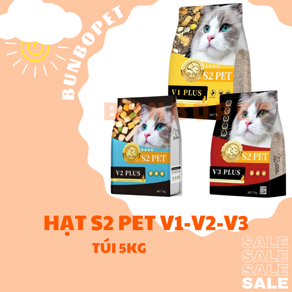 Hạt Mèo Siêu Topping S2 Pet V1,V2,V3 - Độ Đạm 32% Siêu Dinh Dưỡng Cho Mèo Kén Ăn