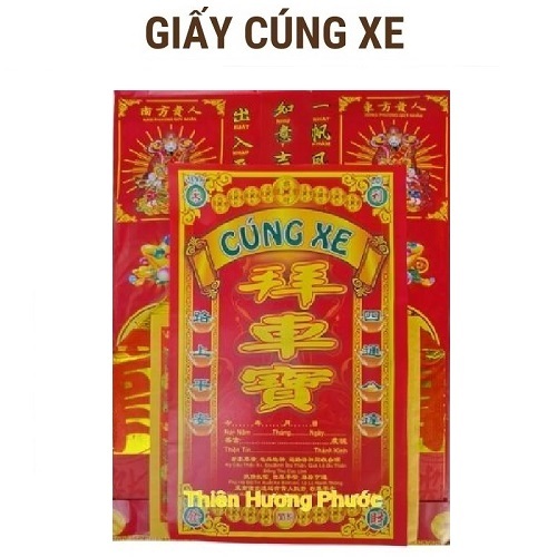 Bộ giấy cúng xe đi đường vàng mã