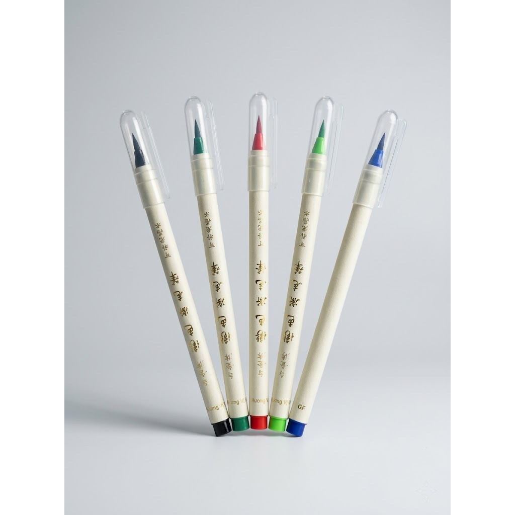 Bút Vẽ Freehand (Ngòi Cọ Brush) - Mực Siêu Bám Chống Trôi, Chuẩn Phẫu Thuật - HV TATUSUPPLY