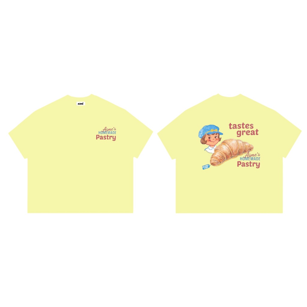 A3 Aimesaigon Áo Thun Big Boxy Local Brand Form Rộng Tay Ngắn Cotton 250gsm "FOOD" Nam Nữ Menswear Kem Unisex Mùa Hè | BigBuy360 - bigbuy360.vn