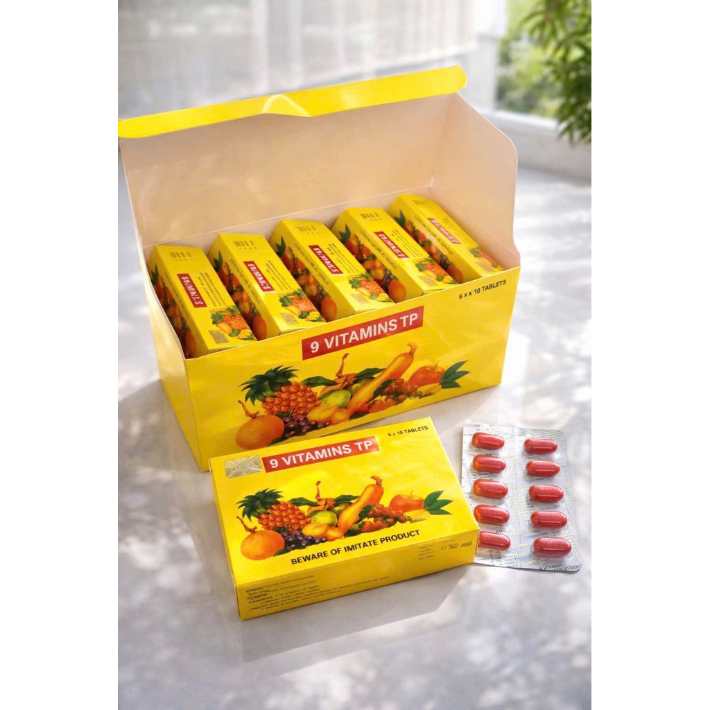 [MỚI] Dạng Vỉ - Viên Uống 9 VITAMIN PLUS Thái Lan - Bổ Sung Chất Cho Cơ Thể, Vỉ 10 Viên, 1 Hộp 5 Vỉ