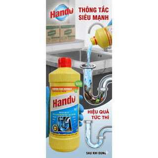 [TẮC ĐÂU THÔNG ĐẤY] Nước Thông Cống Hando 1000ml Nội Địa