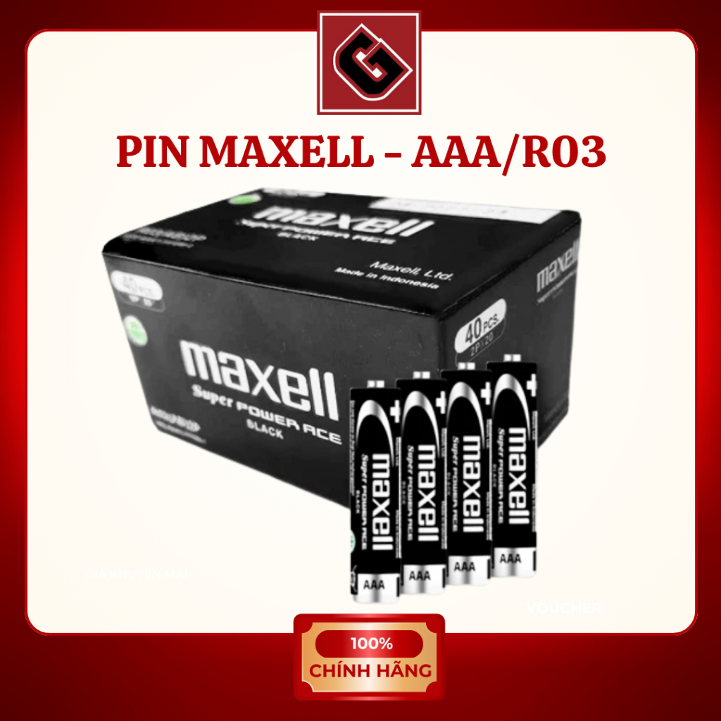 Pin Maxell AAA / R03 - Hàng Chính Hãng Gaming store HCM