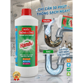 [TẮC ĐÂU THÔNG ĐẤY] Nước Thông Cống Hando 1000ml Nội Địa