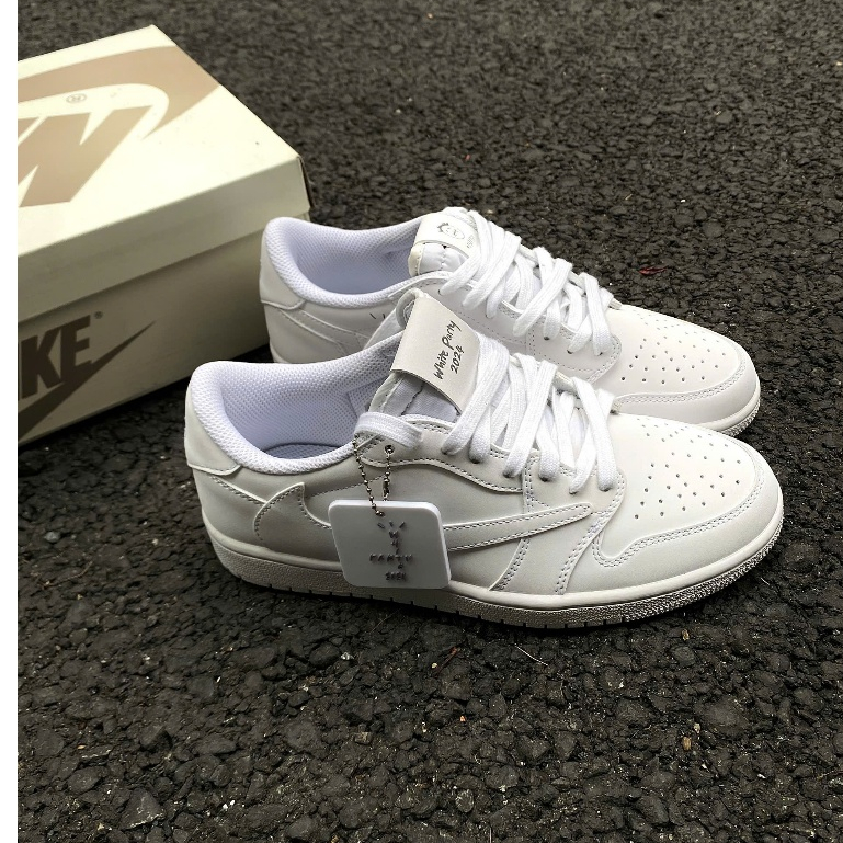 Giày Thể Thao Air JD1 Low Travis Scott Triple White