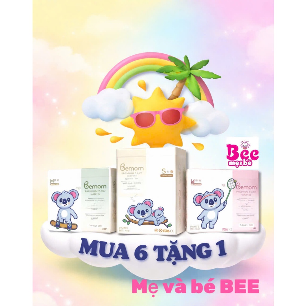 [IB CHỌN QUÀ] Tã bỉm Bemom Summer/Bemom Plus nội địa Hàn dán/quần đủ size S / M/ L/ XL/ XXL/ XXXL