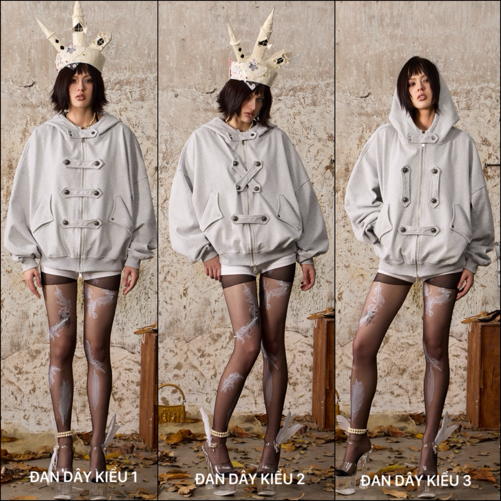 Áo khoác nỉ basic REGODS REBEL HOODIE ZIP form rộng oversize 420GSM - 2 màu xám đen chất nỉ chân cua cao cấp dày dặn | BigBuy360 - bigbuy360.vn