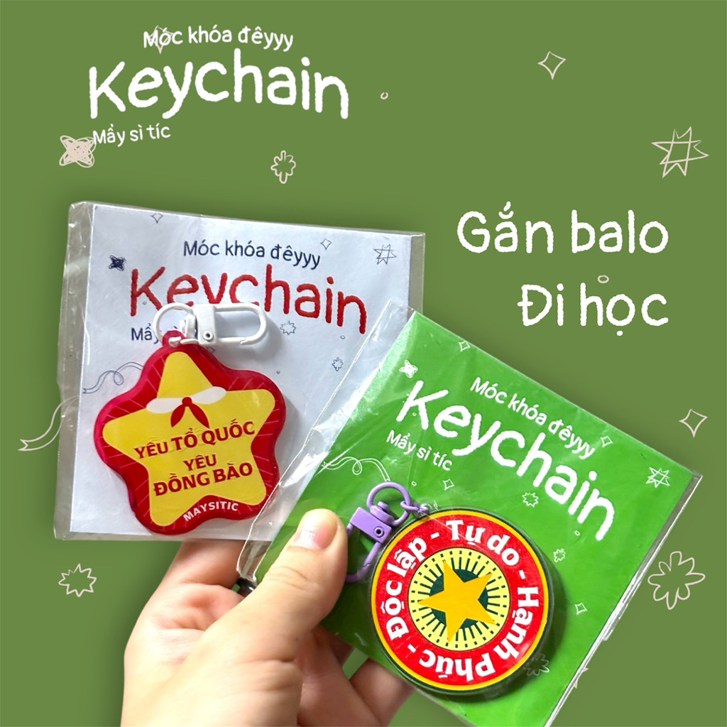 Móc khoá Việt Nam – keychain phong cách Việt – phụ kiện túi xách balo dễ thương - Maysitic