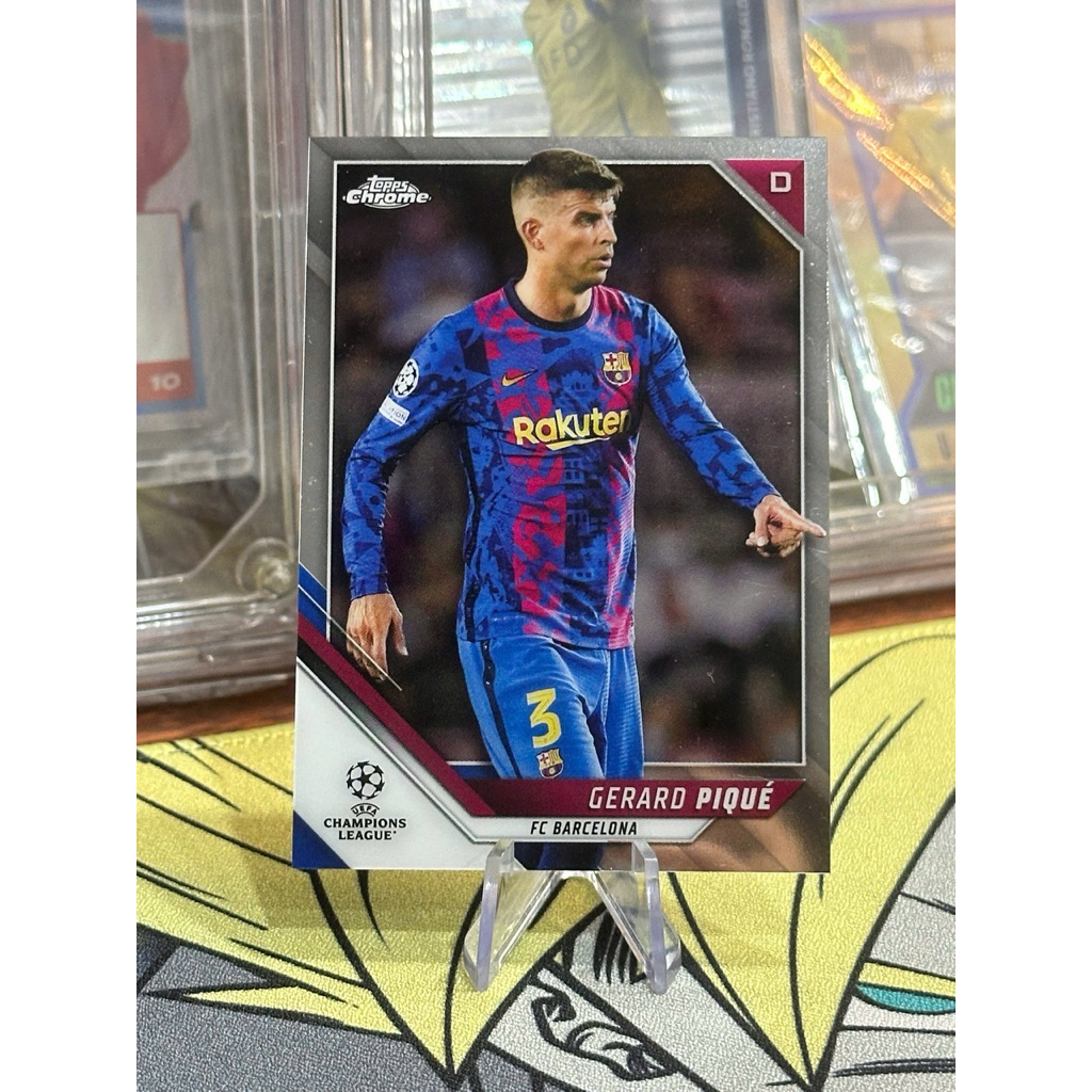 [THẺ CỨNG] Thẻ Cầu Thủ Gerrard Pique Topps Chrome UCC 2021 FC Barcelona