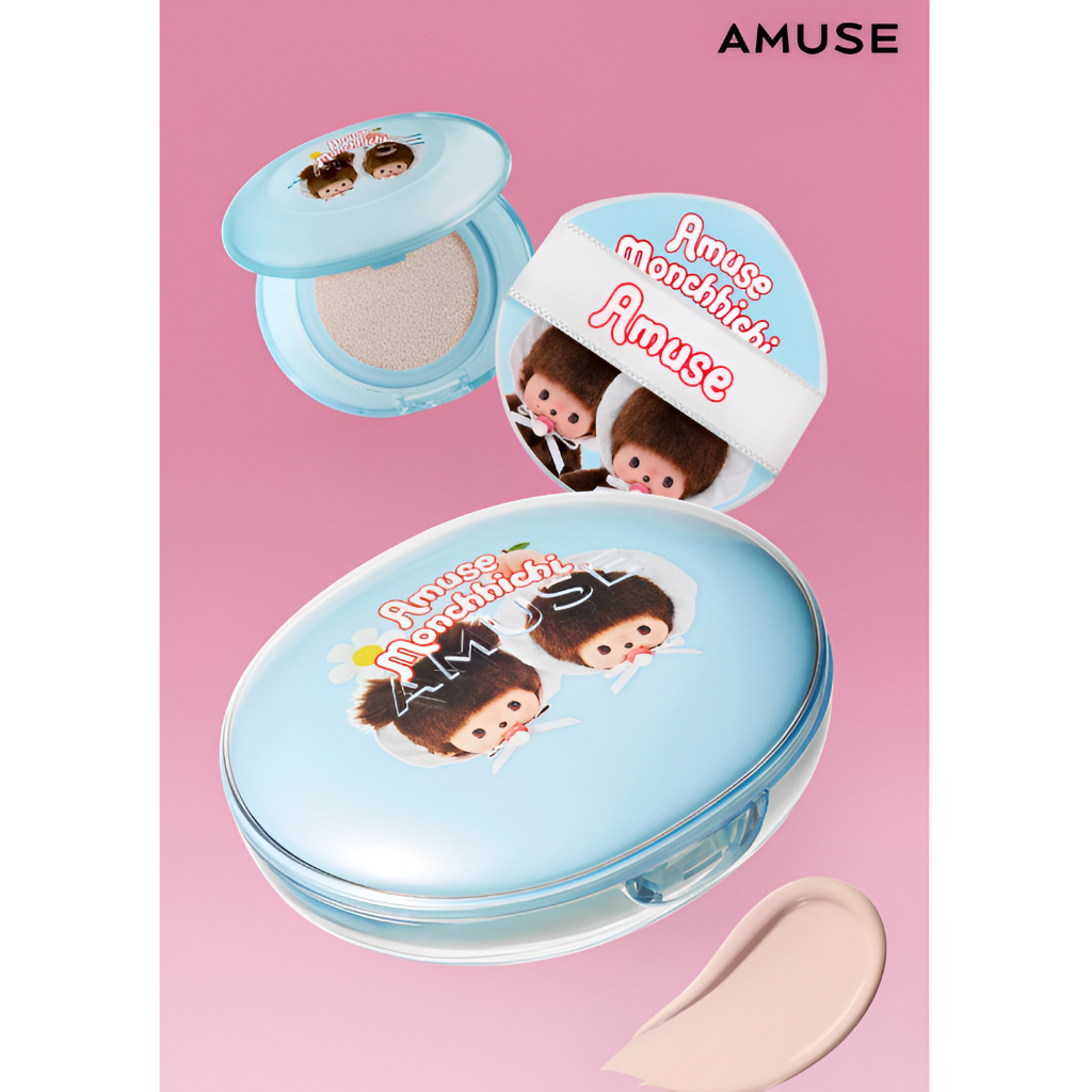 [Monchhichi Collaboration] Amuse Airy Pore Cover Cushion