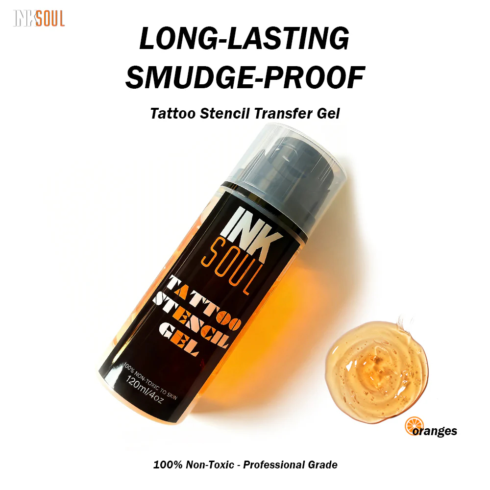 Gel Scan Hình Xăm INK SOUL Tattoo Stencil Gel (120ml) - Gel Chuyển Hình Siêu Bám, Chống Lem, Hương Cam - HV TATUSUPPLY