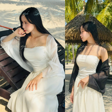 Áo choàng vai tơ lụa FREESZE dưới 60kg KINI-Style | BigBuy360 - bigbuy360.vn