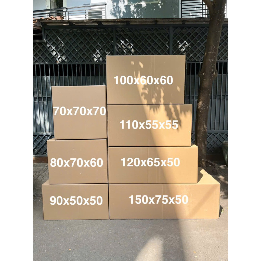 Thùng giấy LỚN 80x60x60, 80x80x80, 80x70x60, 70x50x50, 70x70x70, 90x50x50, 110x55x55, 120x65x50, 100