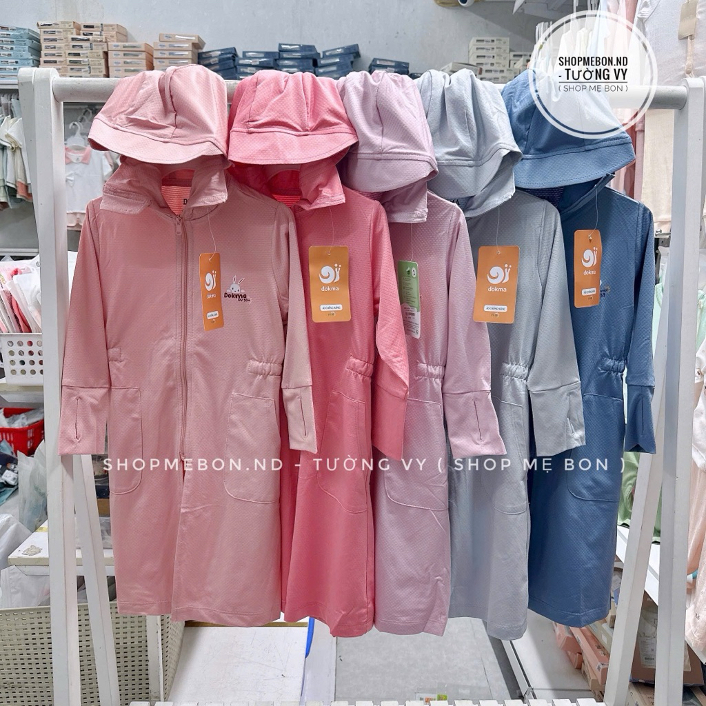 Áo chống nắng dáng dài Dokma cho bé trai bé gái - cản tia UV