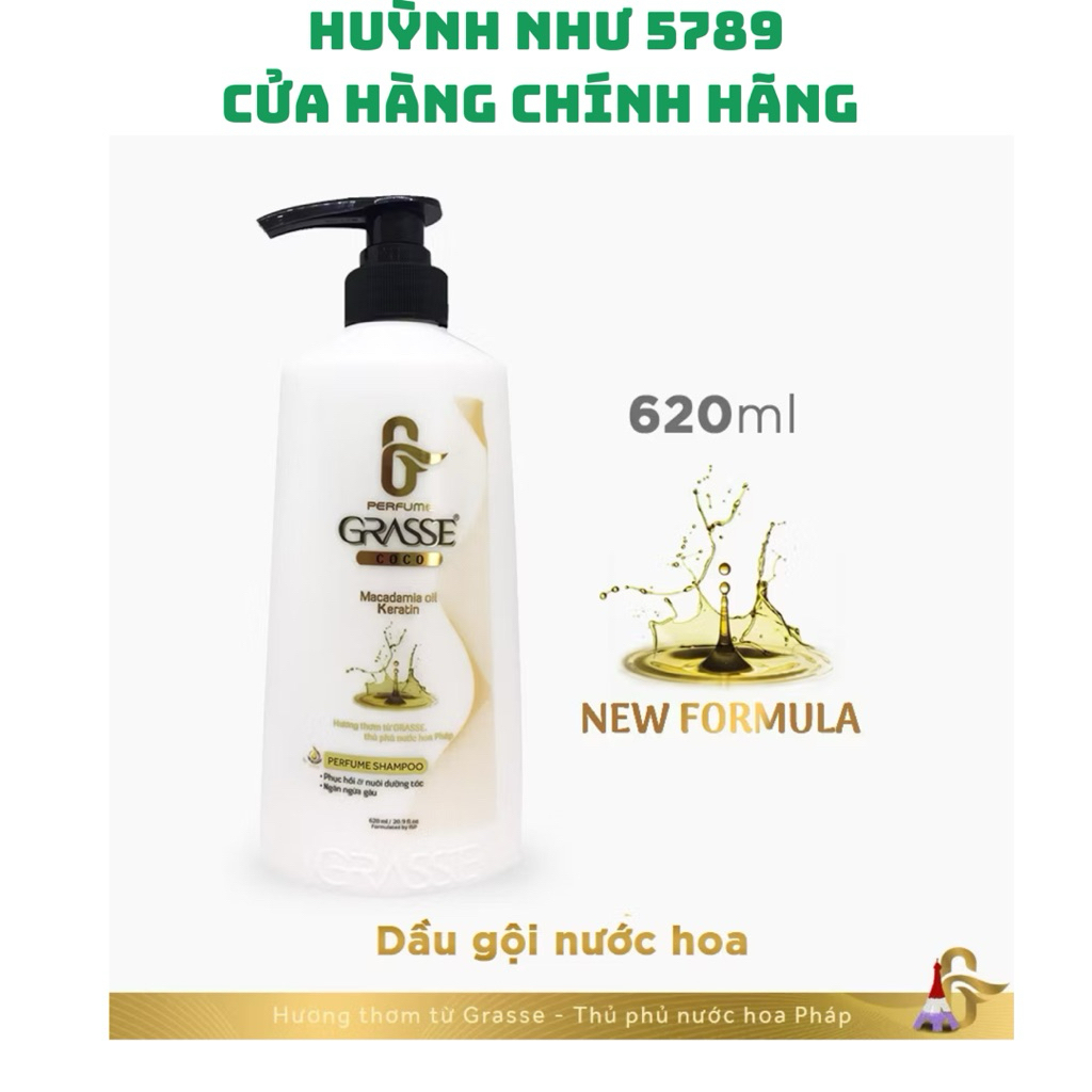 [CHÍNH HÃNG]Dầu gội Grasse hương nước hoa 620ml