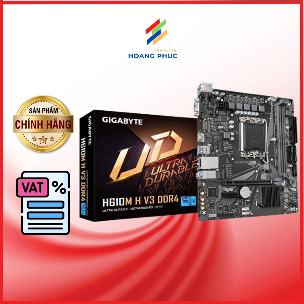 Mainboard Gigabyte H610M H V3 DDR4 - Hàng chính hãng bảo hành 3 năm