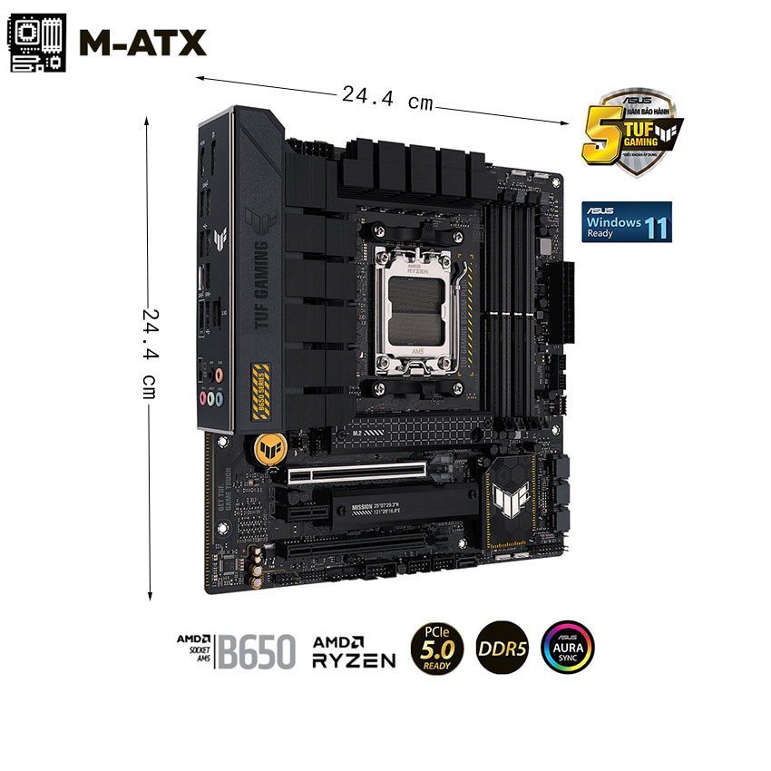 [CITYCOM] Mainboard ASUS TUF GAMING B650M-PLUS DDR5 - NEW CHÍNH HÃNG BẢO HÀNH 36 THÁNG
