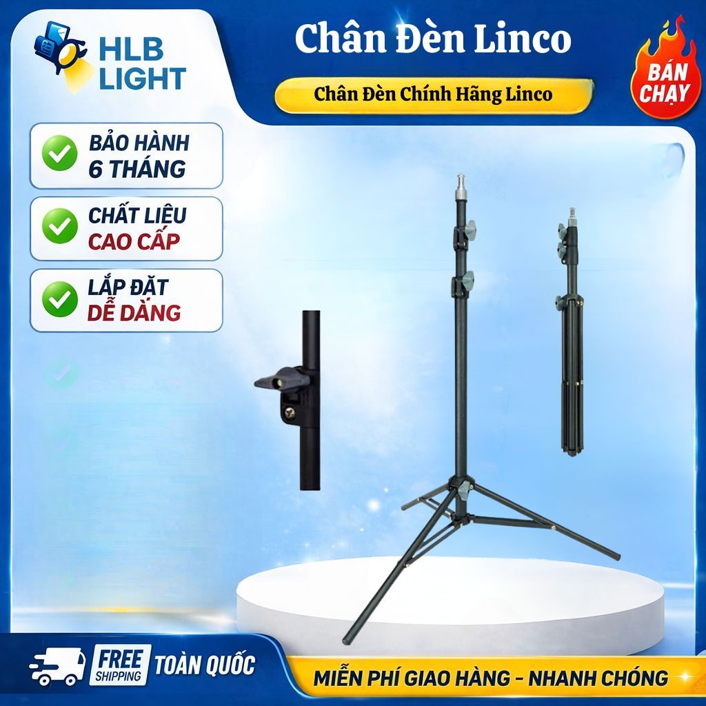 Chân Đèn, Chân Máy Ảnh Linco Zenith 8806 Cao 2m1 Hàng Chuẩn Cao Cấp Chắc Chắn