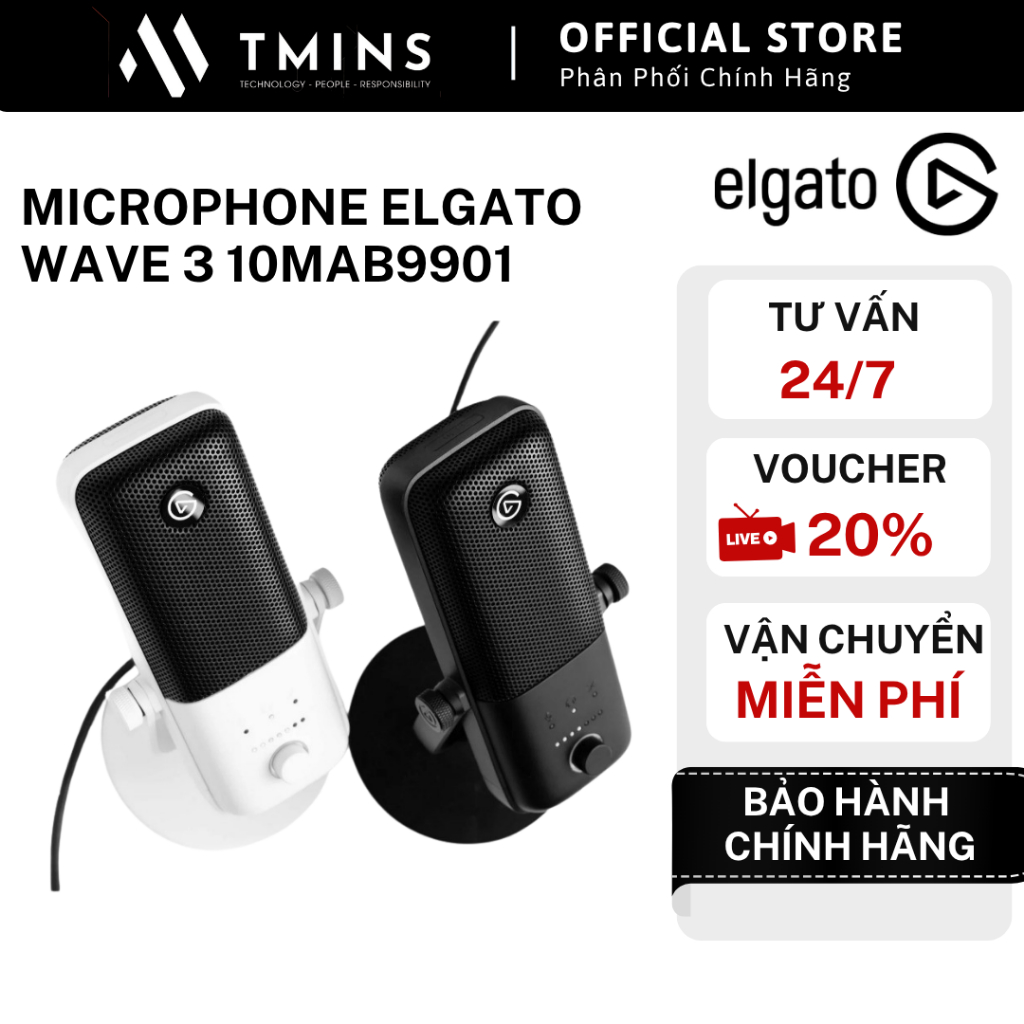 Microphone Elgato Wave 3 10MAB9901 - Hàng chính hãng