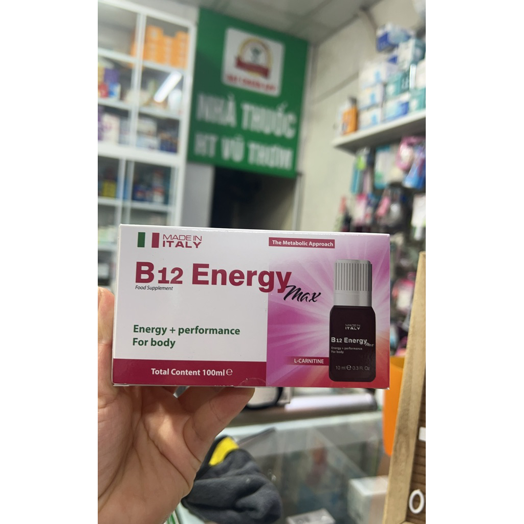 ( Nhập khẩu ) B12 Energy Max Hộp 10 ống - HT5