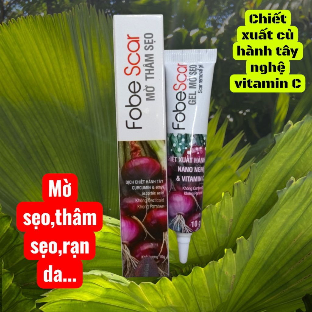 GEL LÀM MỜ SẸO MỚI HIỆU QUẢ FOBE SCAR 10G CHIẾT XUẤT TỪ CỦ HÀNH TÂY NANO NGHỆ VITAMIN C...