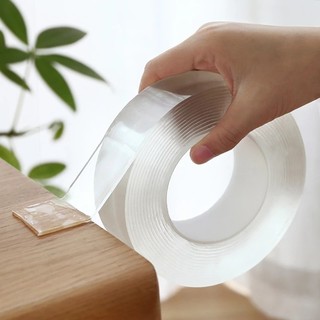 Băng Dính 2 Mặt Nano Trong Suốt Siêu Dính Chịu Lực Tốt 5M/3M Dày 1mm