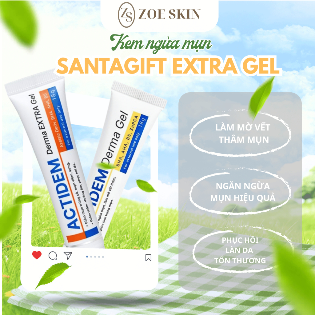 Gel Giảm Mụn Actidem / Extra Sạch Mụn, Mờ Thâm 18 gram ( CHính Hãng )