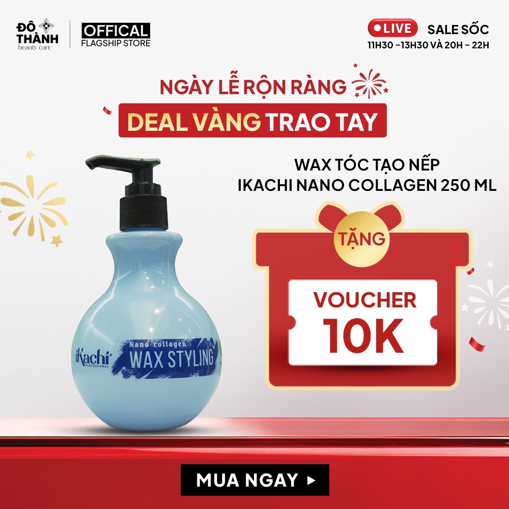 Sáp wax tóc tạo nếp Nano Complex IKACHI gel giữ nếp tóc bồng bềnh tạo kiểu hoàn hảo 250ml
