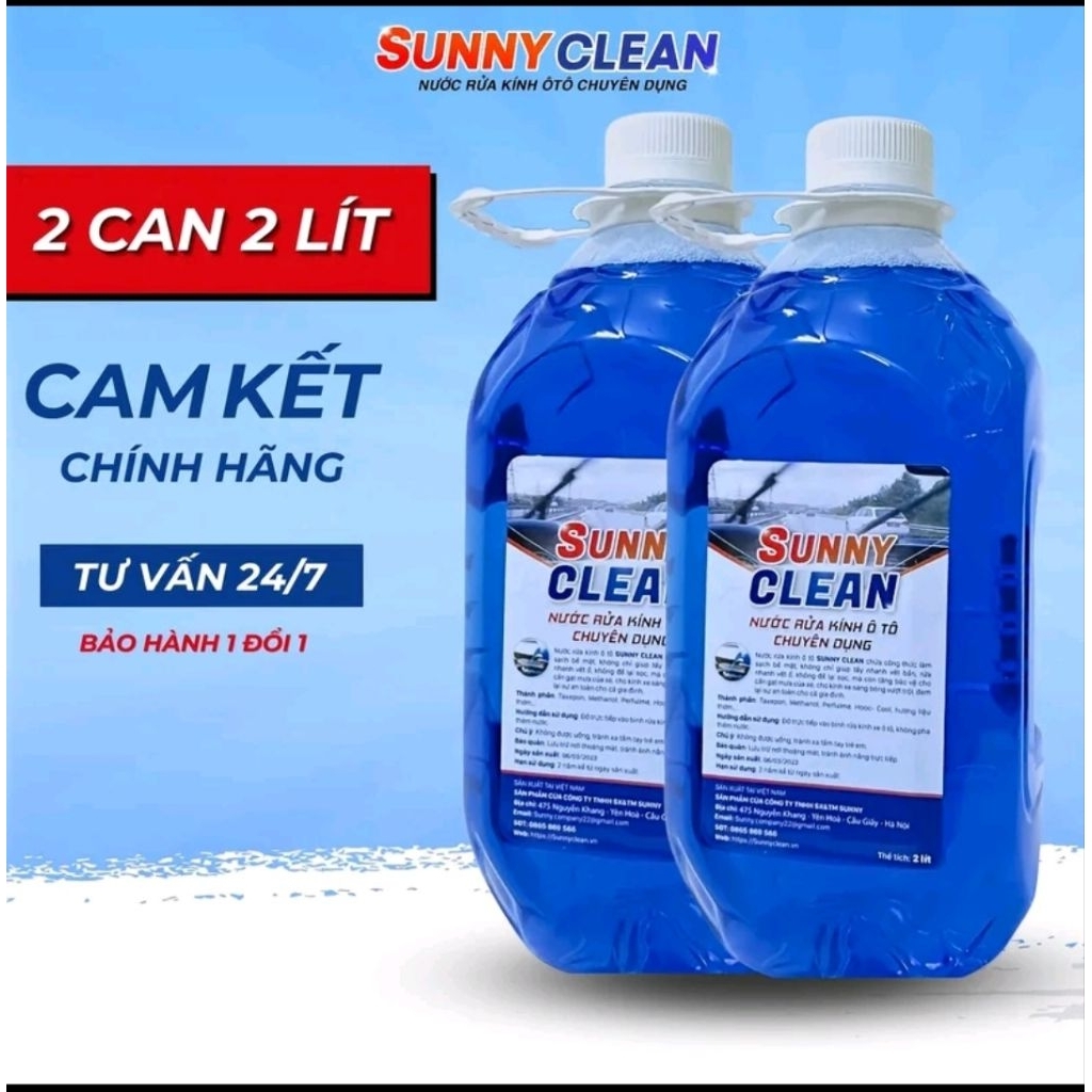 2 Lít nước rửa kính ô tô Sunny Clean