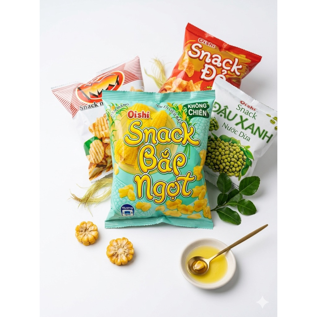 Set 200 gói snack oishi mini thơm ngon-chính hãng