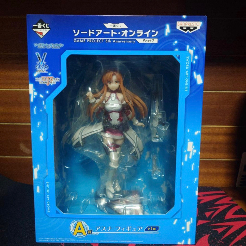 Mô hình Asuna giải A Sword Art Online ichiban 5th Asuna SAO chính hãng Bandai trang trí Pc laptop ki
