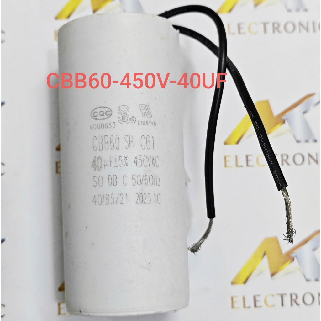Tụ máy bơm CBB60 450V 40UF chất lượng cao mới 100% (con)