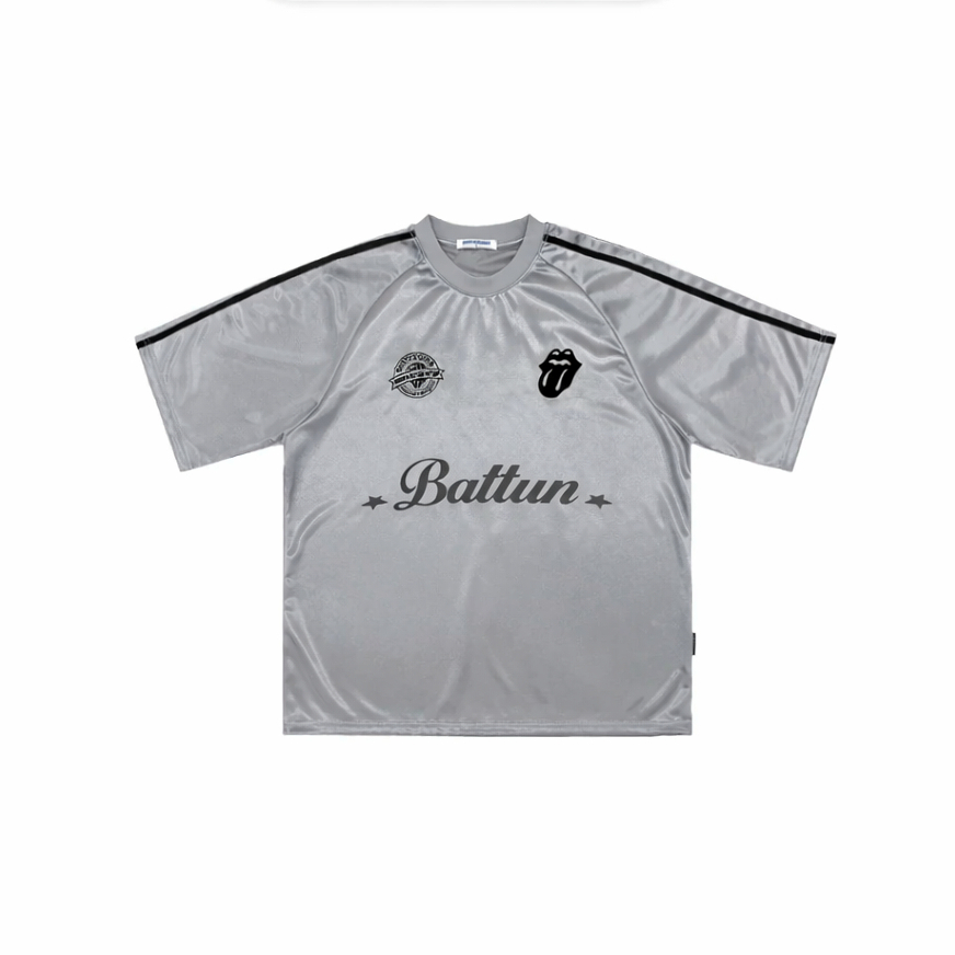 Áo Battun Jersey Soccer Logo Glossy Grey