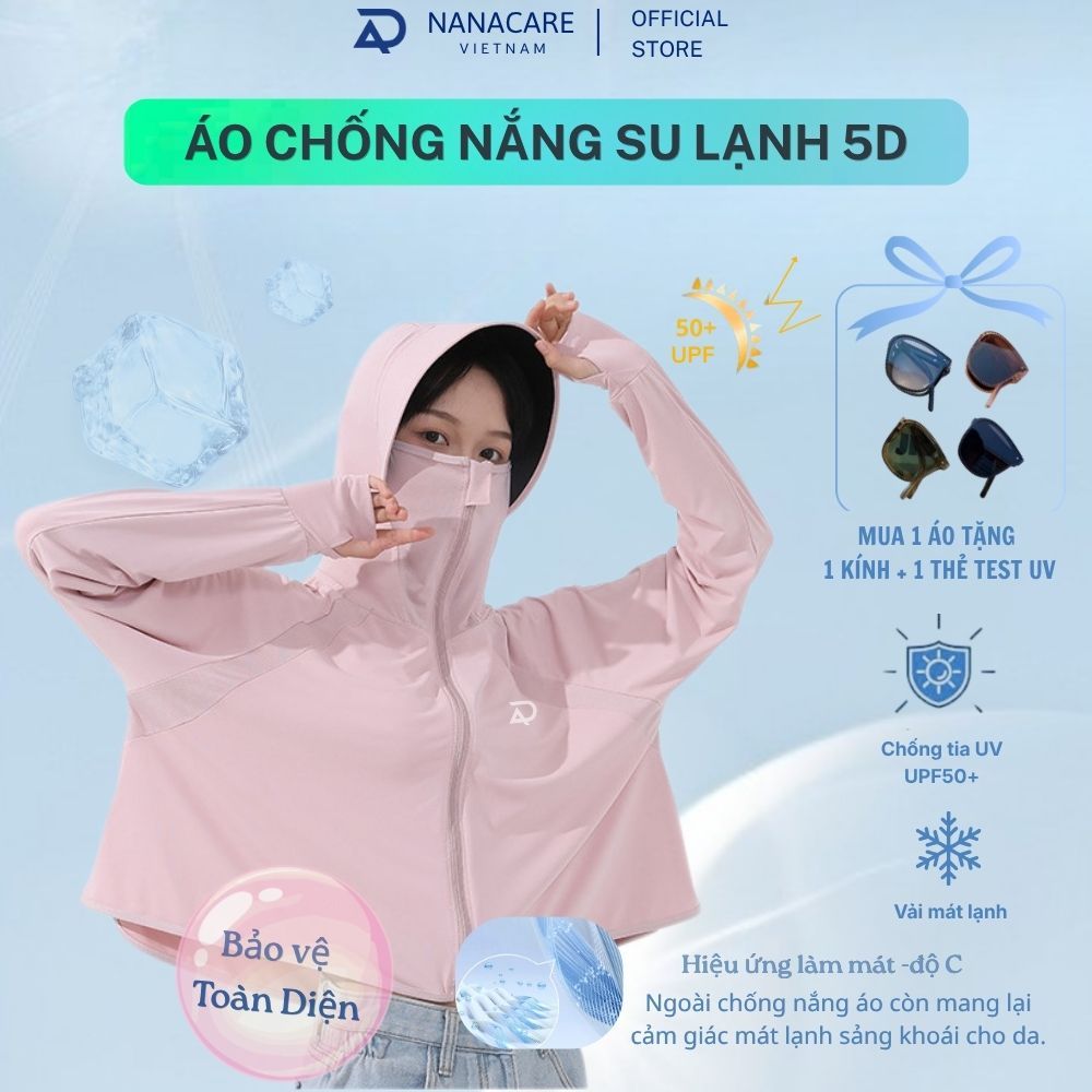 Áo Chống Nắng Nữ Cánh Dơi, Áo Công Nghệ Cool Max Chống UV hiệu quả Nanacare, giúp hack dáng tăng chi