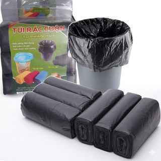 COMBO 25 SET 75 CUỘN Túi Rác Cuộn Phân Hủy Sinh Học – Túi Rác Dày Dai, Thân Thiện Môi Trường