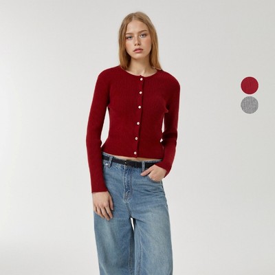 Áo Cardigan WHO.A.U Ribbed Button Cardigan_WHCKF4742F