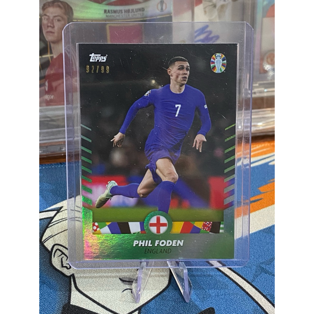 [SIÊU HIẾM] Thẻ Cầu Thủ Giới Hạn Phil Foden Topps Jose Mourinho Euro 2024 Áo Anh /99 (Thẻ Cứng)
