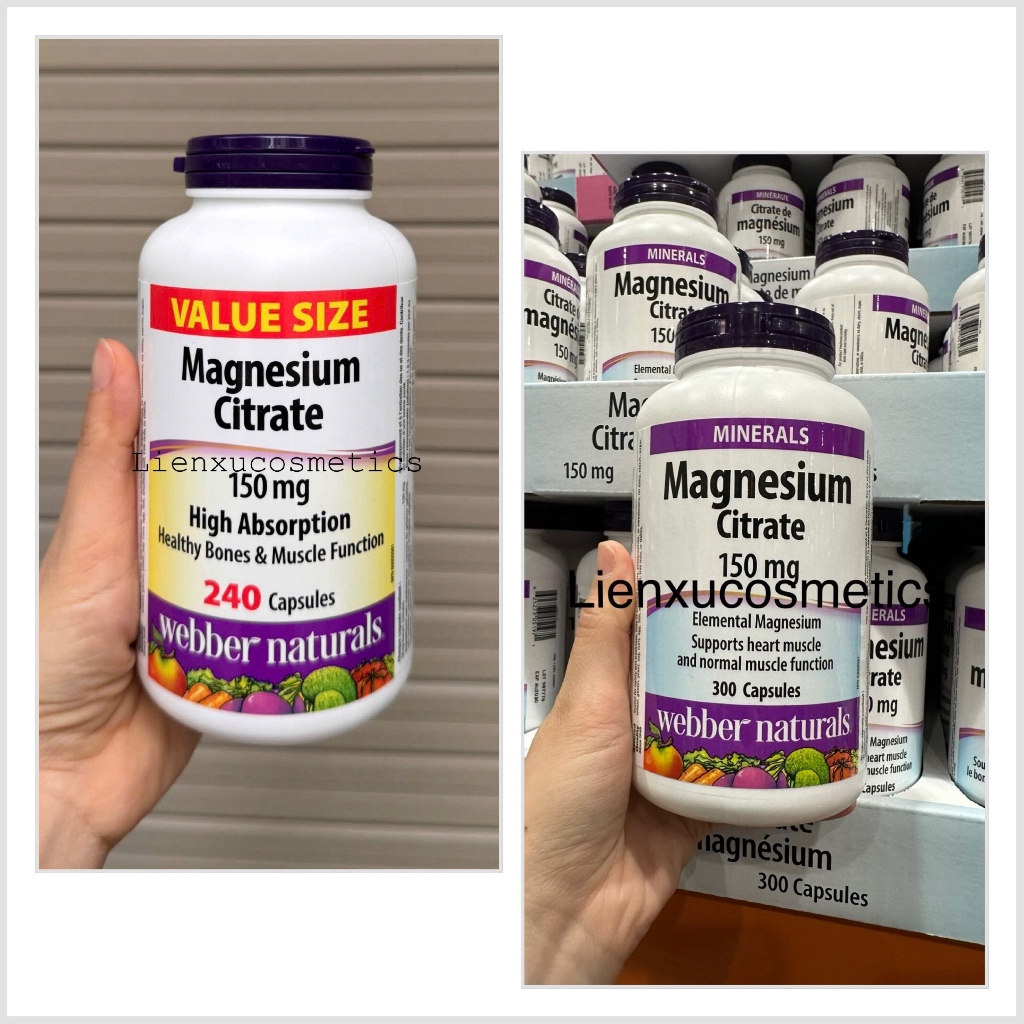 Webber naturals magnesium citrate, hàng nội địa Canada