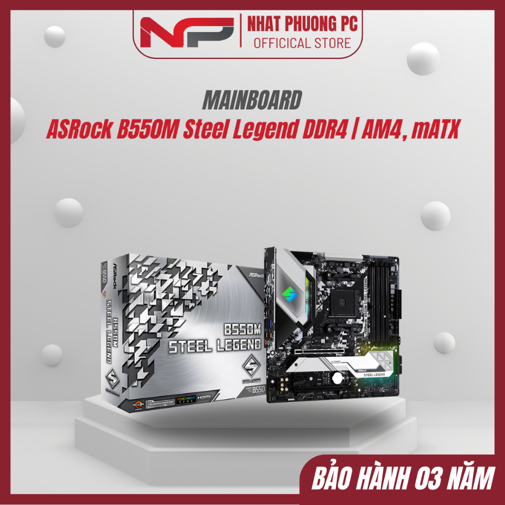Mainboard ASRock B550M Steel Legend DDR4 | AM4, mATX, 4 khe RAM