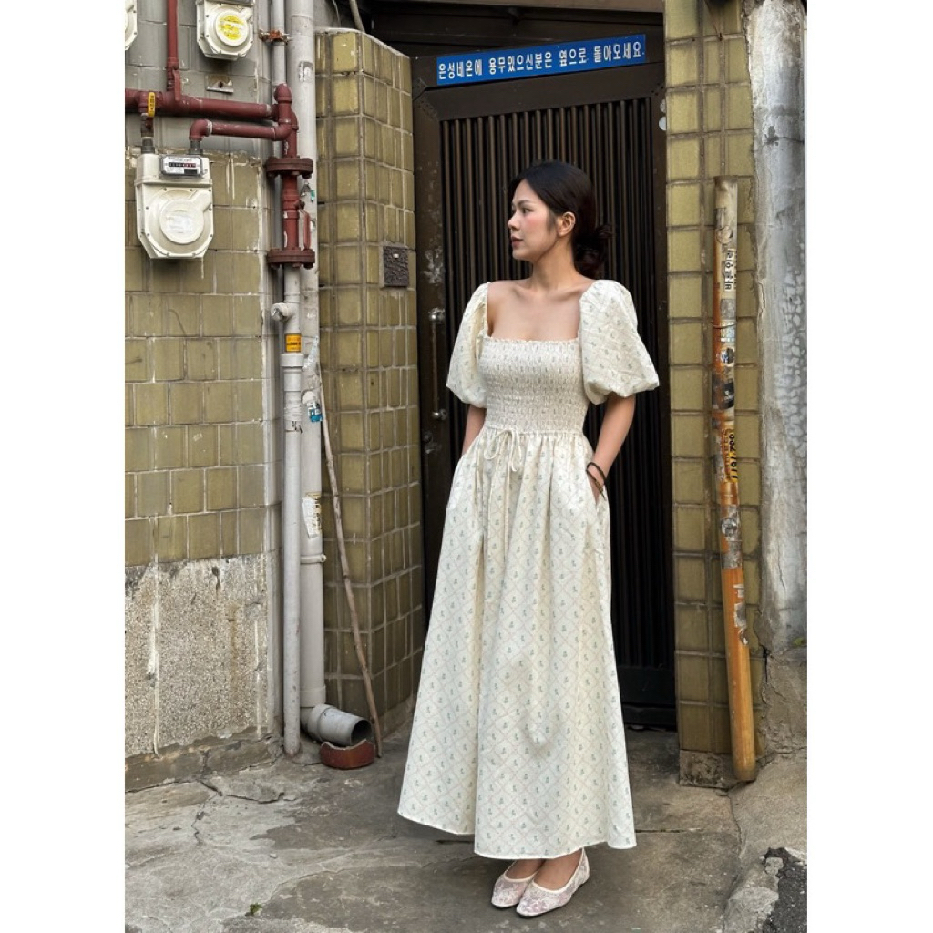 pass đầm hoa size L shushi clothing mặc 1 lần