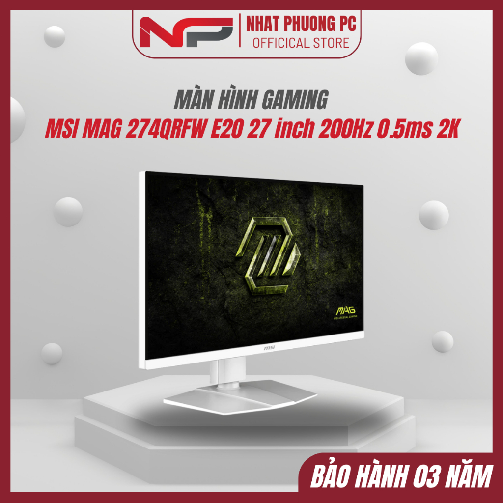 Màn hình Gaming MSI MAG 274QRFW E20 27 inch 200Hz 0.5ms 2K Rapid IPS - Bảo hành 36 tháng