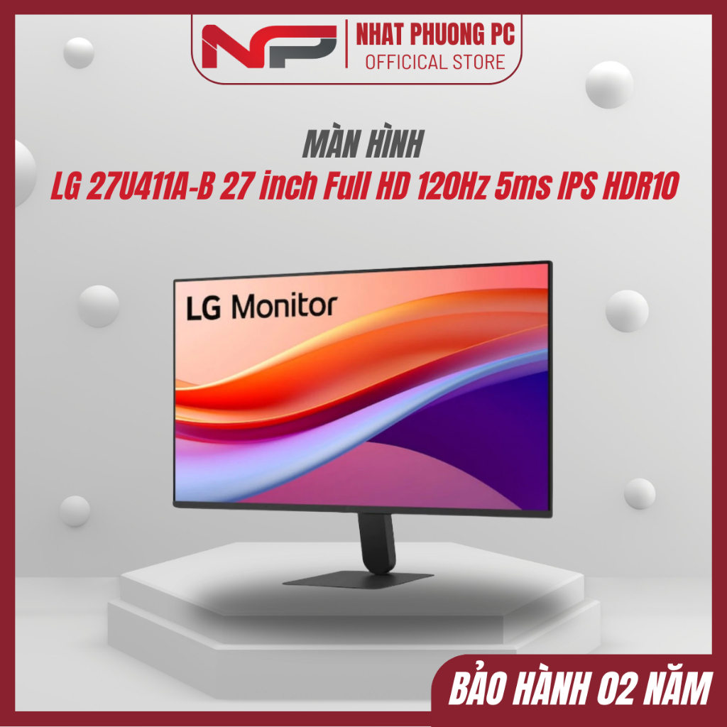 Màn hình Văn Phòng LG 27U411A-B 27 inch Full HD 120Hz 5ms IPS HDR10 - Bảo hành 24 tháng