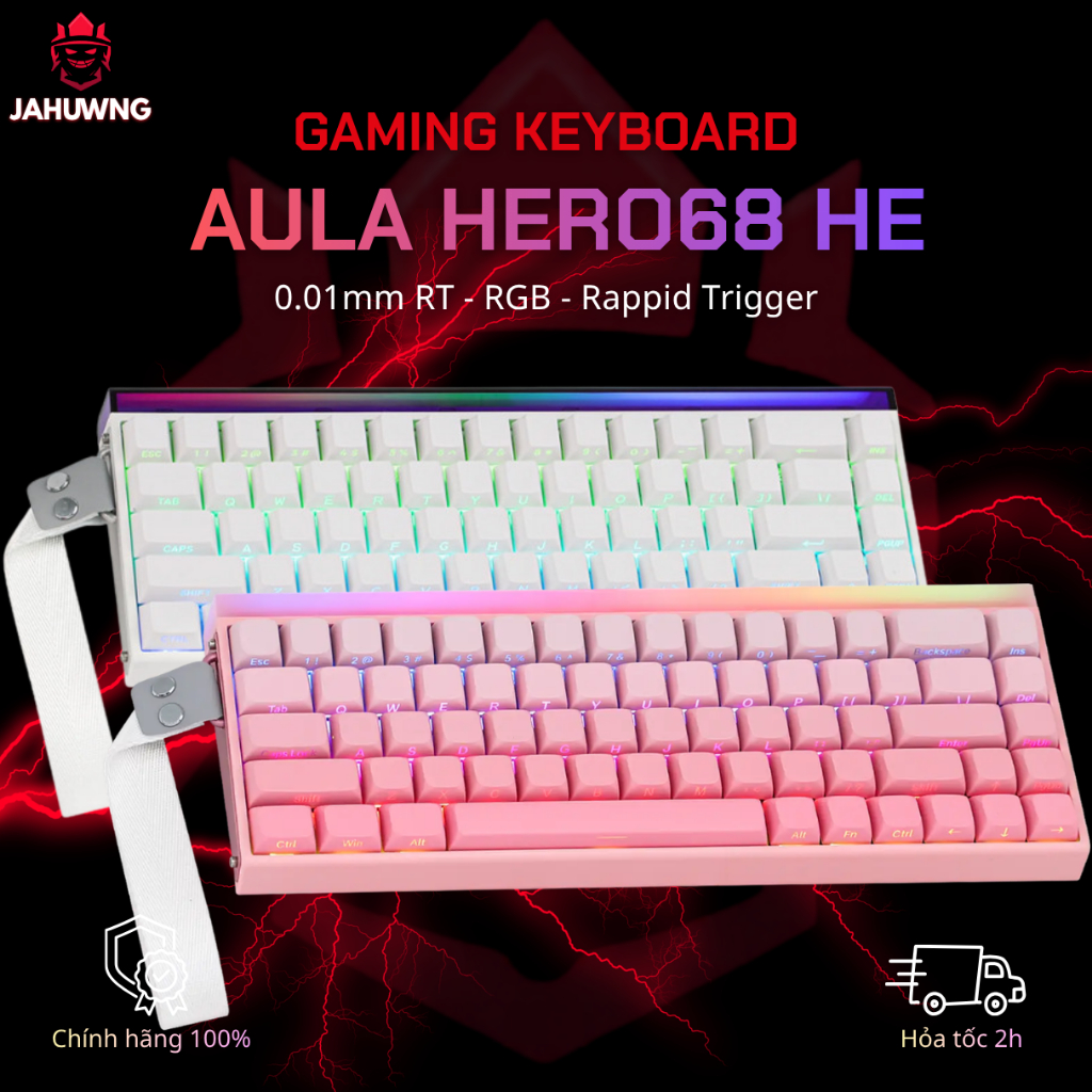 [Chính Hãng] Bàn phím cơ AULA HERO68/84 HE Rapid Trigger- Switch nam châm 8k Polling Rate- RT 0.01mm