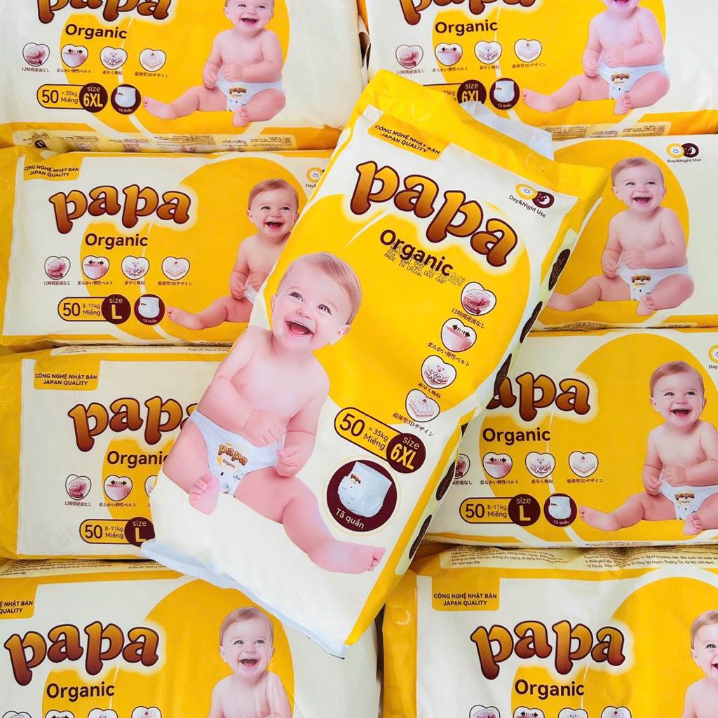 Tã Bỉm Papa Organic Có Đủ Size Tã Quần Dành Cho Bé